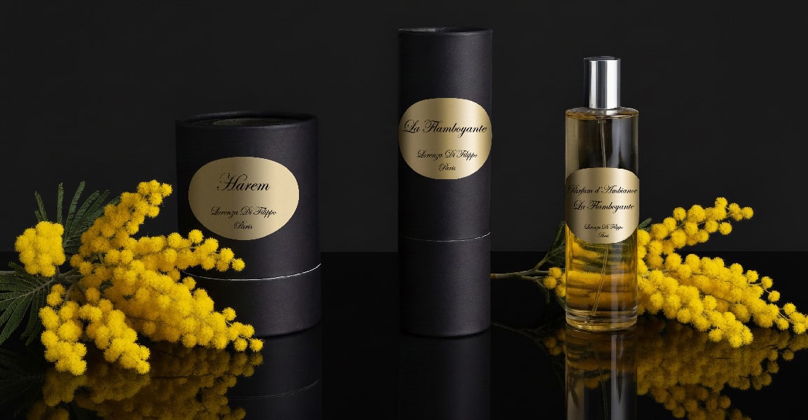 Collection de parfums d’ambiance et de bougies parfumées artisanales